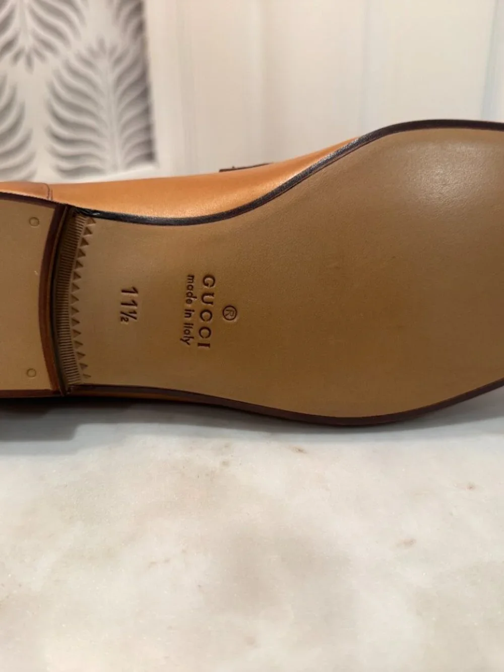 Gucci Jordaan Brown Leather Horsebit Loafers 11.5 New